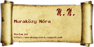 Muraközy Nóra névjegykártya