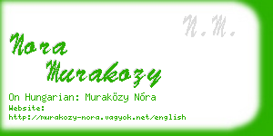 nora murakozy business card